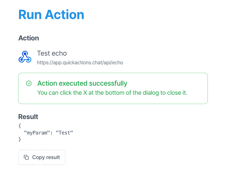 Verify your action outcome